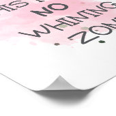 スマイルこれはNo Whiningゾーンの壁おもしろいの装飾である ポスター (角)