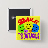 スマイルそれは伝染性です 缶バッジ (正面&裏面)
