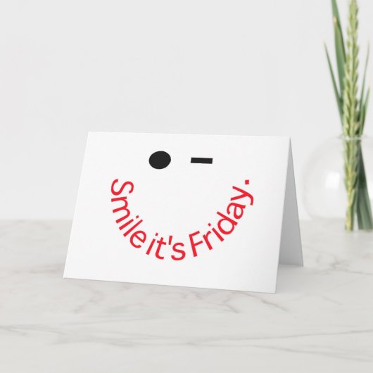 スマイルそれは金曜日です サンキューカード (正面)