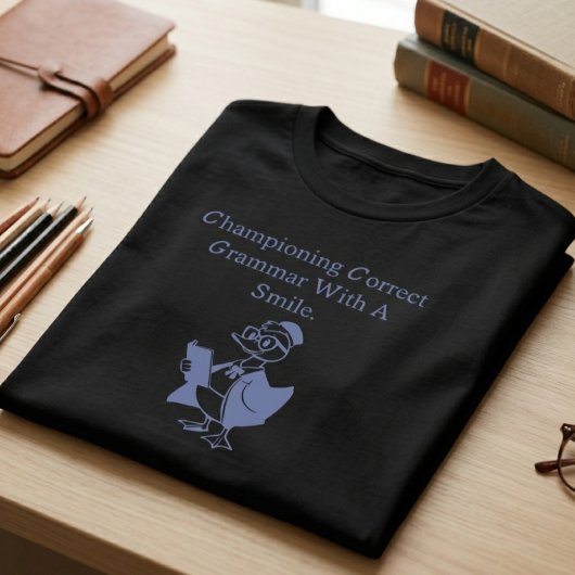 スマイルで文法を正しく推進するデザイン Tシャツ