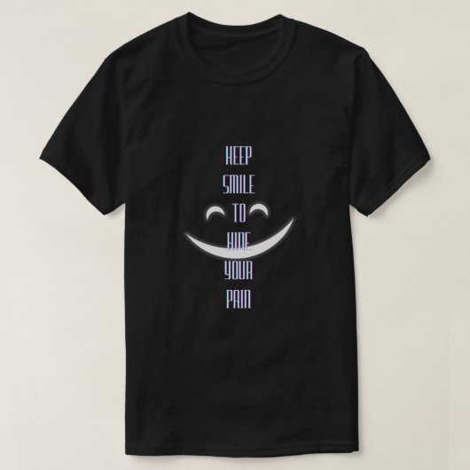スマイルで痛みを隠せ グラフィックTシャツ Tシャツ (デザイン正面)