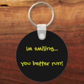 スマイルとキ走ーチェーン キーホルダー (正面)