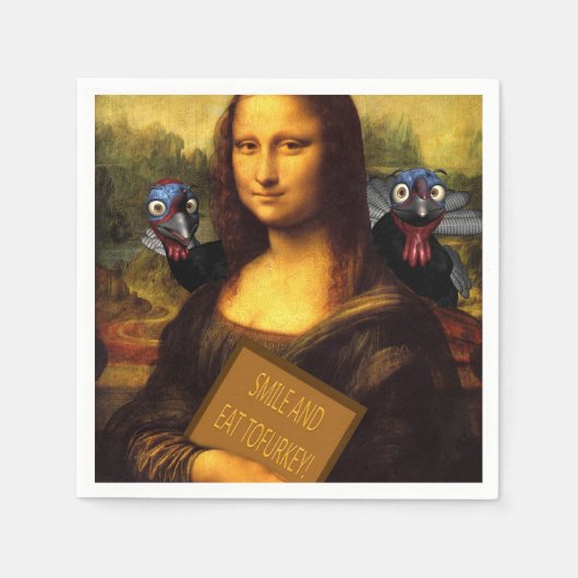 スマイルとト食べフロキー スタンダードカクテルナプキン (正面)