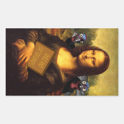 スマイルとト食べルフキー 長方形シール (正面)