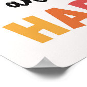 スマイルとベハッピーウォール前向きアート ポスター (角)