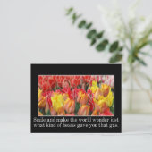 スマイルとランチ疑問に思の世界を作る ポストカード (スタンド正面)