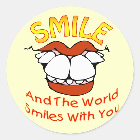 スマイルと世界のスマイル ラウンドシール (正面)