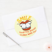 スマイルと世界のスマイル ラウンドシール (封筒)