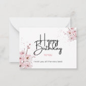 スマイルと喜びに満ちた日 ノートカード (裏面)