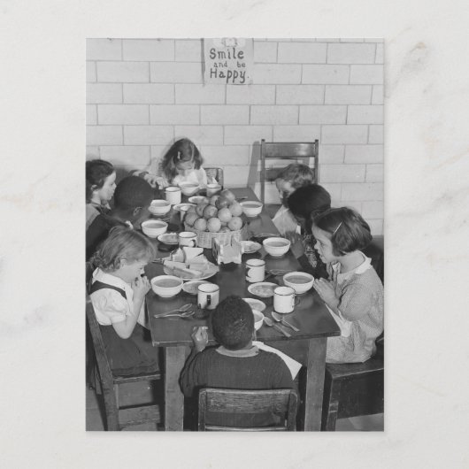 スマイルと幸せに – ヴィンテージ ポストカード (正面)