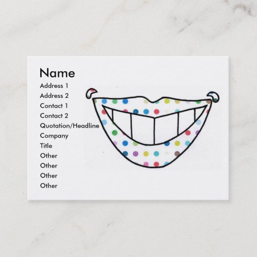 スマイルのぽっちゃりした名刺 名刺 (正面)