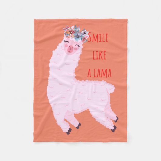 スマイルのような フリースブランケット (正面)