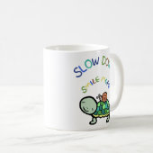 スマイルのより遅い生命カメのかたつむりのマグを減速して下さい コーヒーマグカップ (正面右)