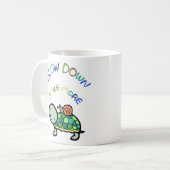 スマイルのより遅い生命カメのかたつむりのマグを減速して下さい コーヒーマグカップ (正面左)