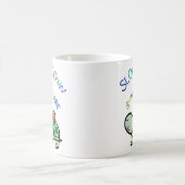 スマイルのより遅い生命カメのかたつむりのマグを減速して下さい コーヒーマグカップ (中央)