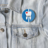 スマイルのクールな歯科衛生士の名前ピン 缶バッジ (インサイチュ)