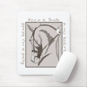 スマイルのハート マウスパッド (マウス)