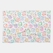 スマイルのパターン キッチンタオル (横)