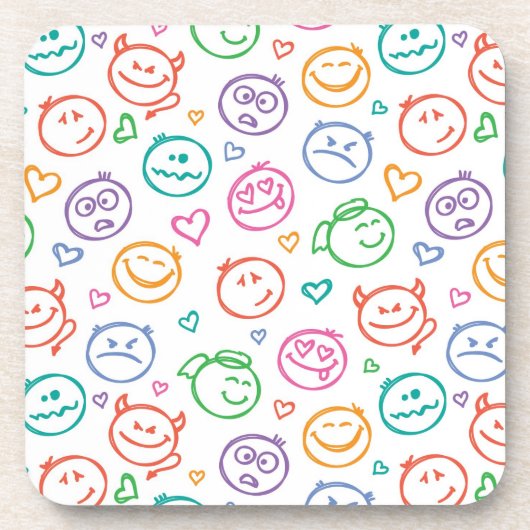 スマイルのパターン コースター (正面)