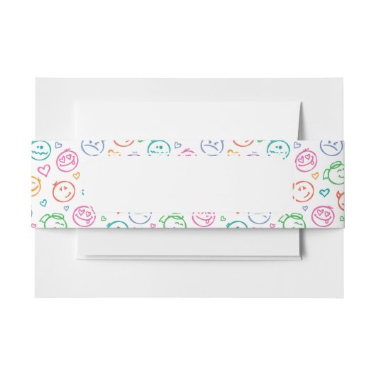 スマイルのパターン 招待状ベリーバンド (正面例)