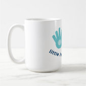 スマイルのロゴのクラシックで白いマグ コーヒーマグカップ (左)