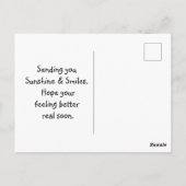 スマイルの太陽の回復グリーティングカード ポストカード (裏面)