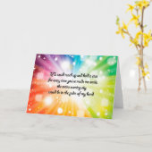 スマイルの感動的で幸せな引用文の星の虹 カード (黄色い花)
