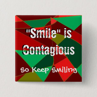 スマイルの正方形ボタン 缶バッジ