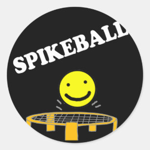 スマイルの顔の芸術のSpikeballのおもしろいな網 ラウンドシール
