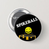 スマイルの顔の芸術のSpikeballのおもしろいな網 缶バッジ (正面&裏面)