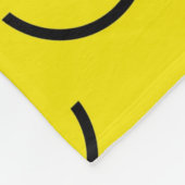 スマイルの顔-幸せな顔のフリースブランケット フリースブランケット (角)