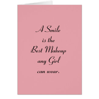 スマイルはどの女の子でも身に着けることができる最も最高のな化粧です