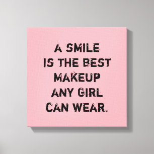スマイルはメイク最高のアップ任意の女の子が衣服できる。 キャンバスプリント