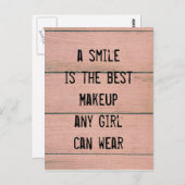 スマイルはメイク最高のアップ任意の女の子が衣服できる。 ポストカード (正面/裏面)