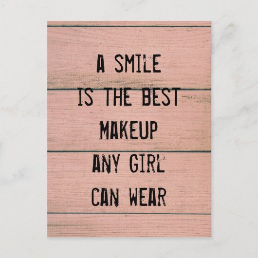 スマイルはメイク最高のアップ任意の女の子が衣服できる。 ポストカード (正面)
