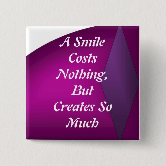 スマイルは何も要しません 缶バッジ (正面)