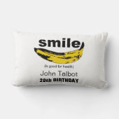 スマイルは健康に良い20歳の誕生日ピロー ランバークッション (裏面)