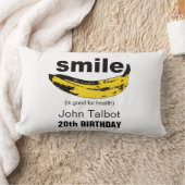 スマイルは健康に良い20歳の誕生日ピロー ランバークッション (ブランケット)