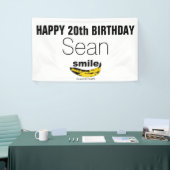 スマイルは健康に良い20誕生日バナー 横断幕 (トレードショー)