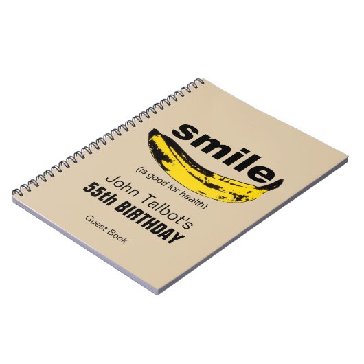 スマイルは健康に良い55th誕生日ゲストブック ノートブック (左側)