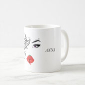 スマイルは化最高の粧|タトゥー |リップスコーヒーマグ コーヒーマグカップ (正面右)