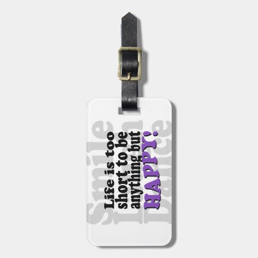 スマイルは幸せであり、! ラゲッジタグ (正面縦)