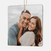 スマイルは愛、クリスマス結婚。 セラミックオーナメント (左)