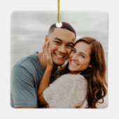 スマイルは愛、クリスマス結婚。 セラミックオーナメント (裏面)