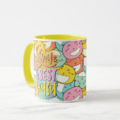 スマイルは最高の服装！やる気を起こさせる マグカップ (正面左)