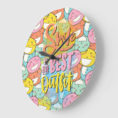 スマイルは最高の服装！やる気を起こさせる ラージ壁時計 (傾斜)