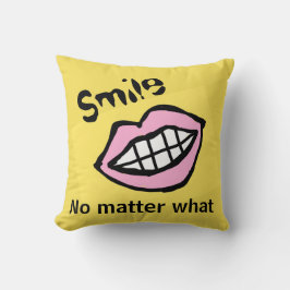 スマイルは漫画の唇に関係なく クッション