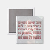 スマイルは無料 マグネット (正面/裏面)