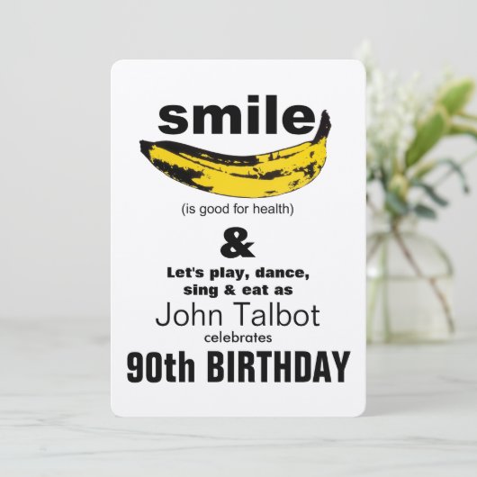 スマイルは第90回の誕生日パーティーの招待状だ 招待状 (スタンド正面)