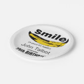 スマイルは良い75th誕生日パーティー紙プレート ペーパープレート (アングル)